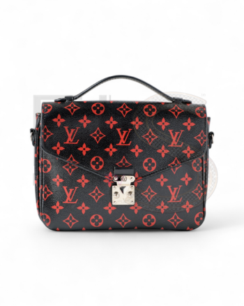 High-quality product photo of a Louis Vuitton Pochette Mètis Infrarouge Black in Black