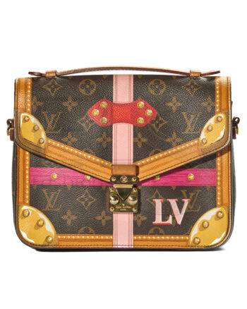High-quality product photo of a Louis Vuitton Pochette Metis MM Summer Trunk in Brown