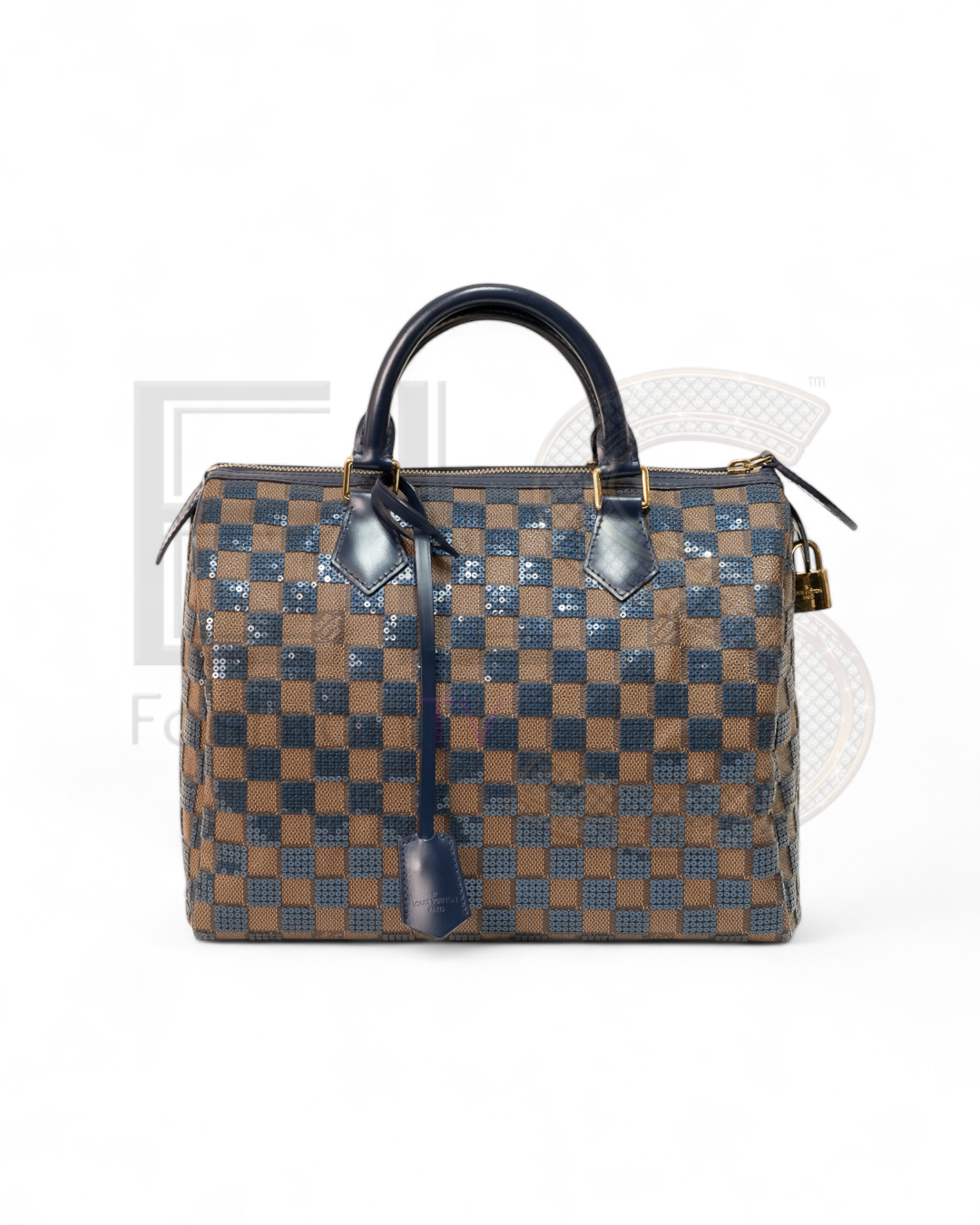 Louis Vuitton Speedy 30 Damier Sequins Navy – Excellent Condition Collectors Edition
