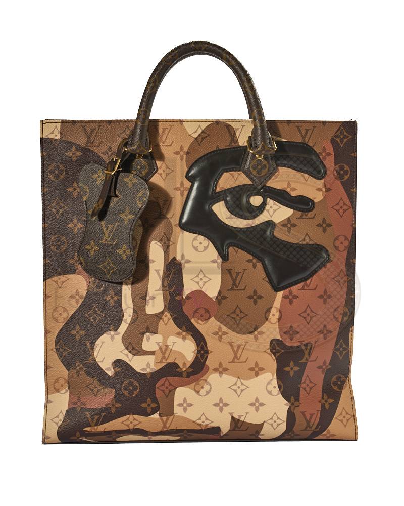 Louis Vuitton X Kid Sac Plat NV Patchwork Camouflage Brown – Excellent Collectors Edition