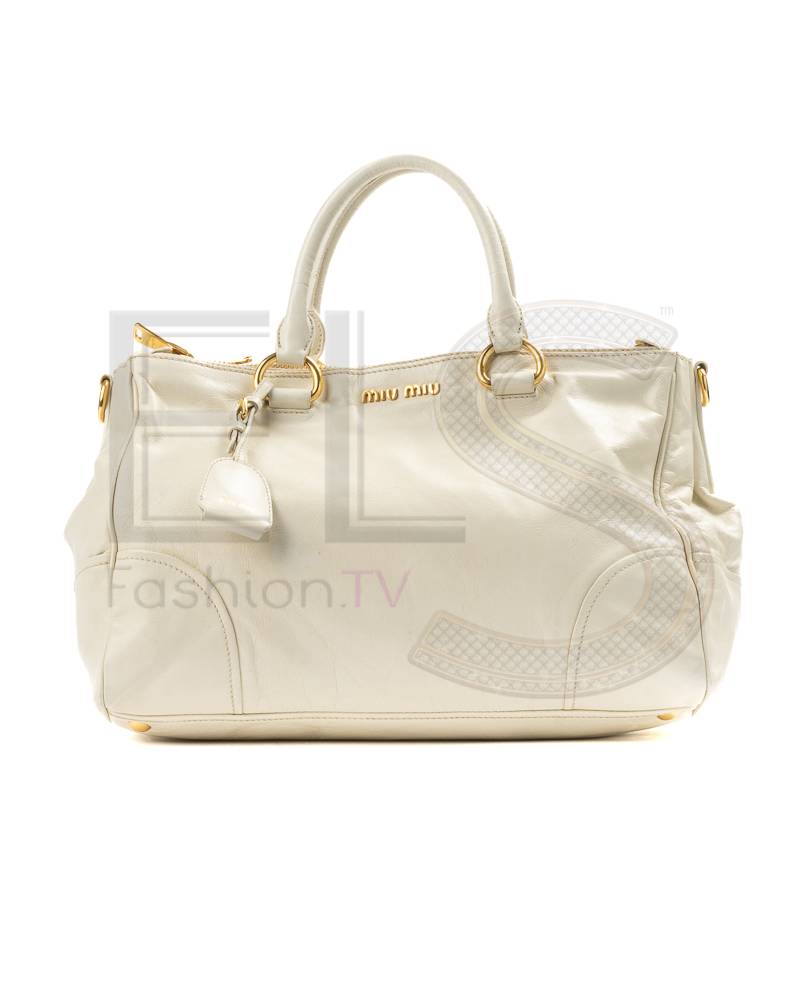Miu Miu Shopper Horizontal Zip Medium Cream – Good Collectors Edition