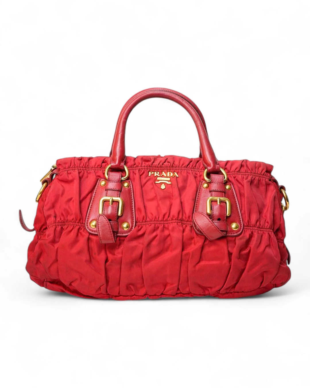Prada Shopper Groffata Medium Nylon Red – Good Collectors Edition