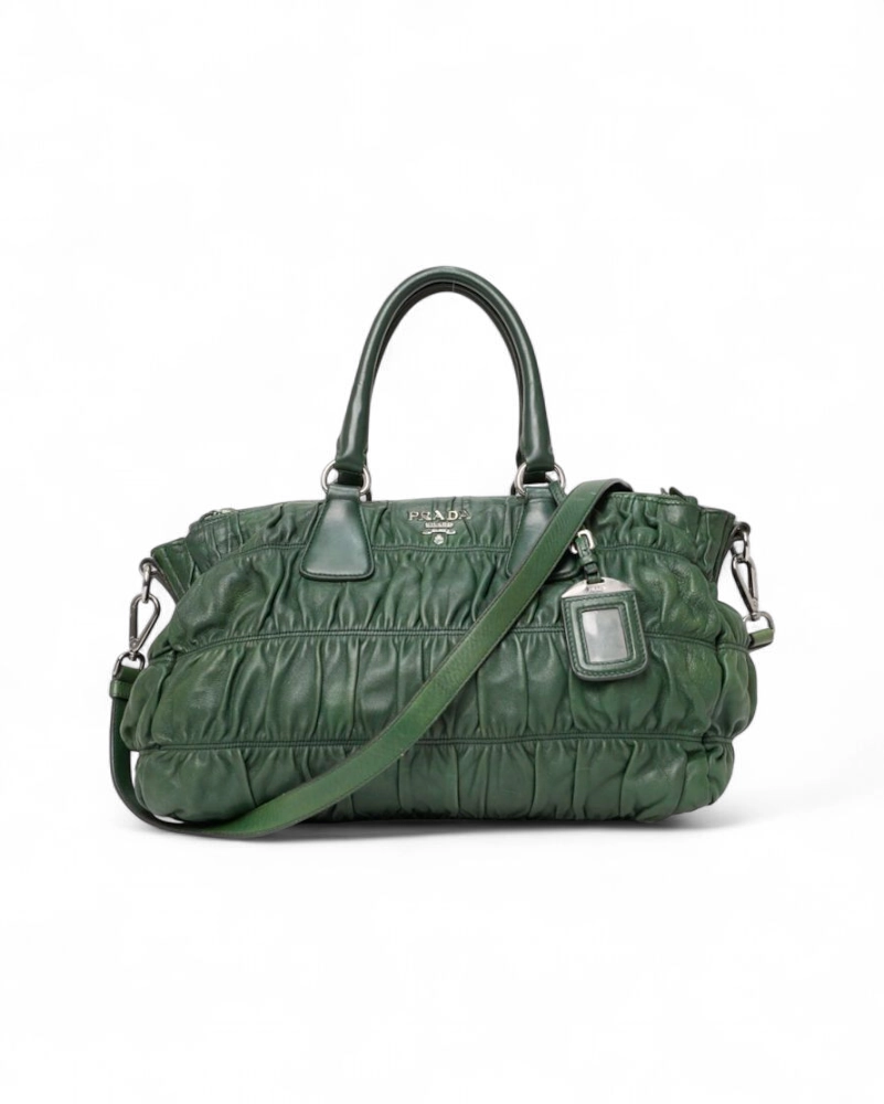 Prada Shopper Medium Embossed Green – Good Collectors Edition