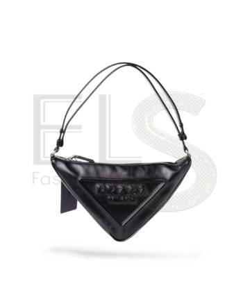 High-quality product photo of a Prada Triangle Logo Black in Black
