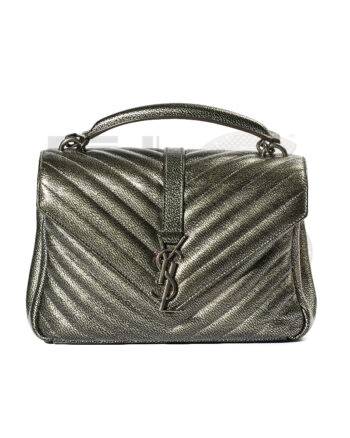 High-quality product photo of a Saint Laurent College Medium Matelassè Grey in Grey