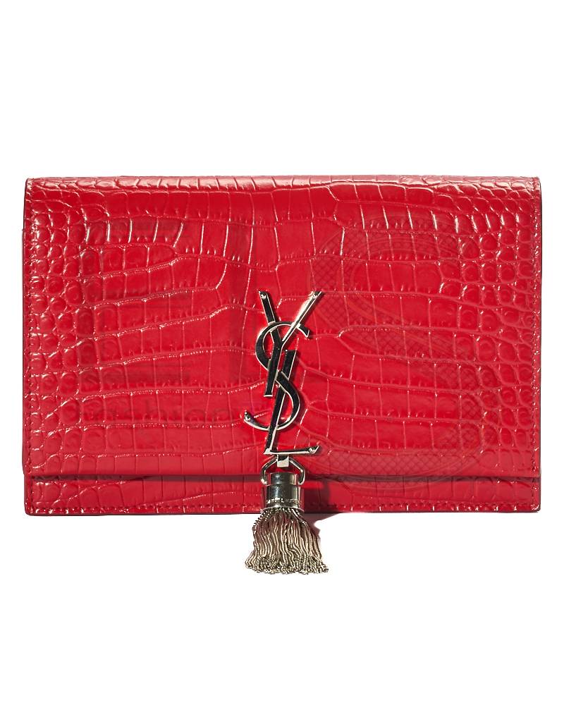 Saint Laurent Kate Nappina Small Cocco Lucida Rossa – Excellent Collectors Edition