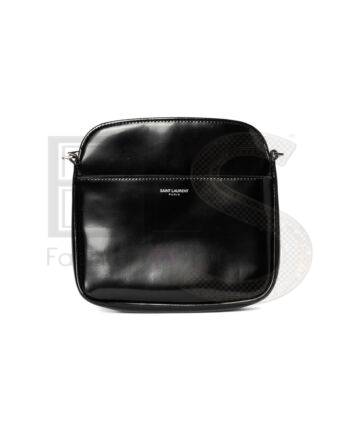 High-quality product photo of a Saint Laurent Paris Mini Box Glossy Black in Black