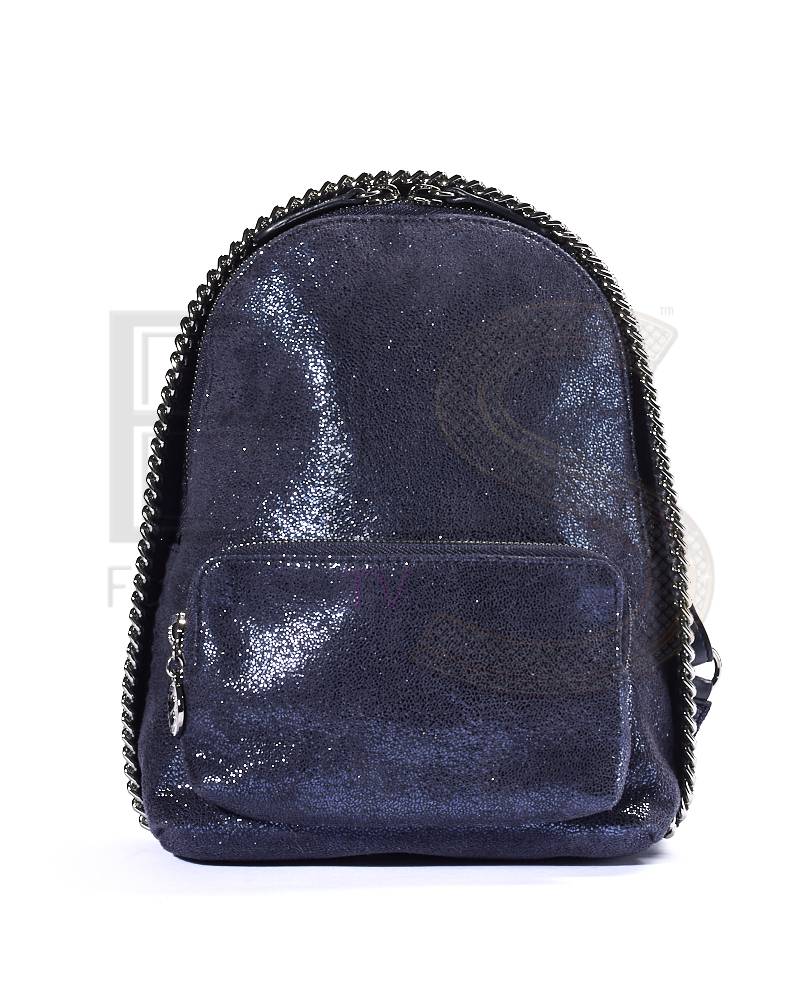 Stella McCartney Falabella Small Backpack in Laminated Blue – Excellent Collectors Edition