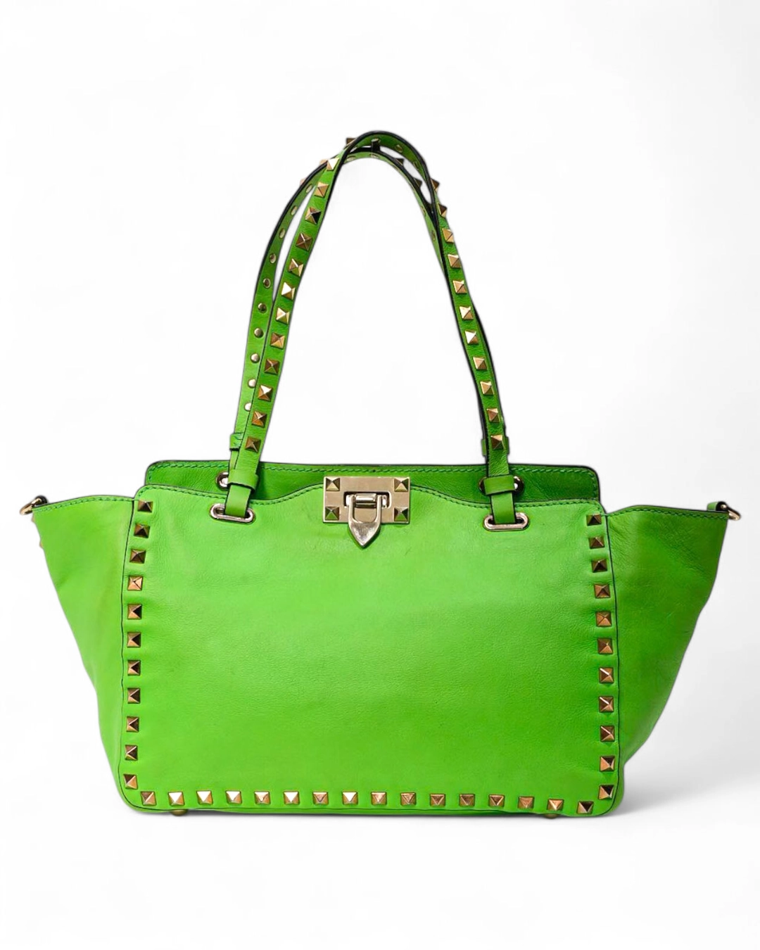 Valentino Rockstud Medium Green Shopper – Good Collectors Edition
