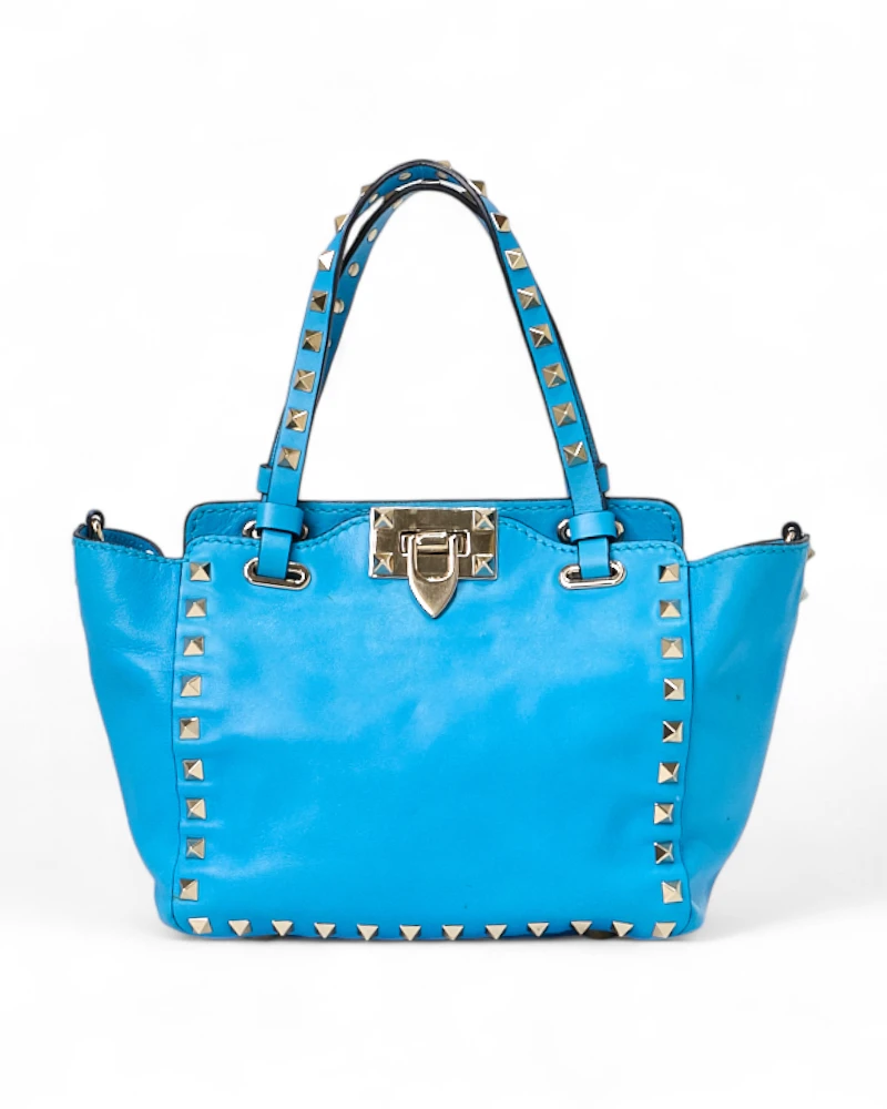 Valentino Rockstud Shopper Small Electric Blue – Good Collectors Edition